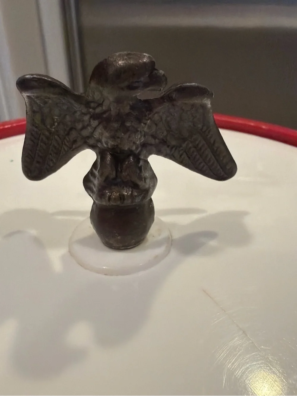 Vintage Cera E Pluribus Unum Eagle Ice Bucket Bareware Retro 1950 Metal Finial